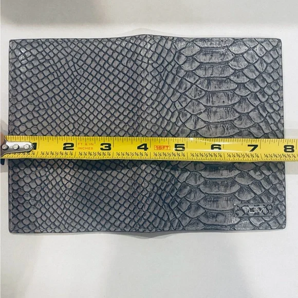 TUMI Metallic Snakeskin Passport/Travel Holder with Cover